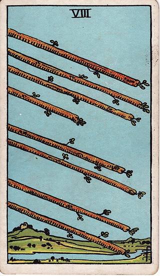 Eight of Wands tarot card