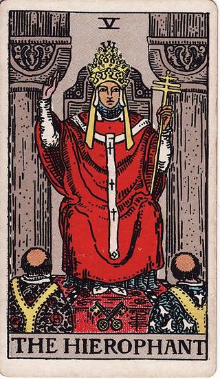 The Hierophant tarot card